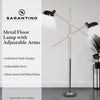 Sarantino Adjustable Two Light Lamp Black and Gold Finish-Home & Garden > Lighting-Koala Lamps and Lighting