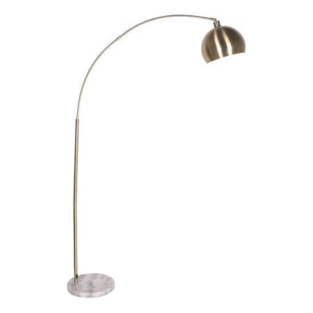 Sarantino Arc Floor Lamp Antique Brass Finish with Marble Base-Home & Garden > Lighting-Koala Lamps and Lighting