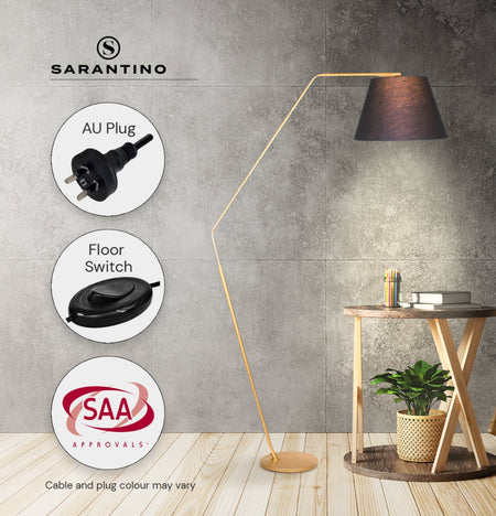 Sarantino Arc Floor Lamp with Empire Shade-Home & Garden > Lighting-Koala Lamps and Lighting