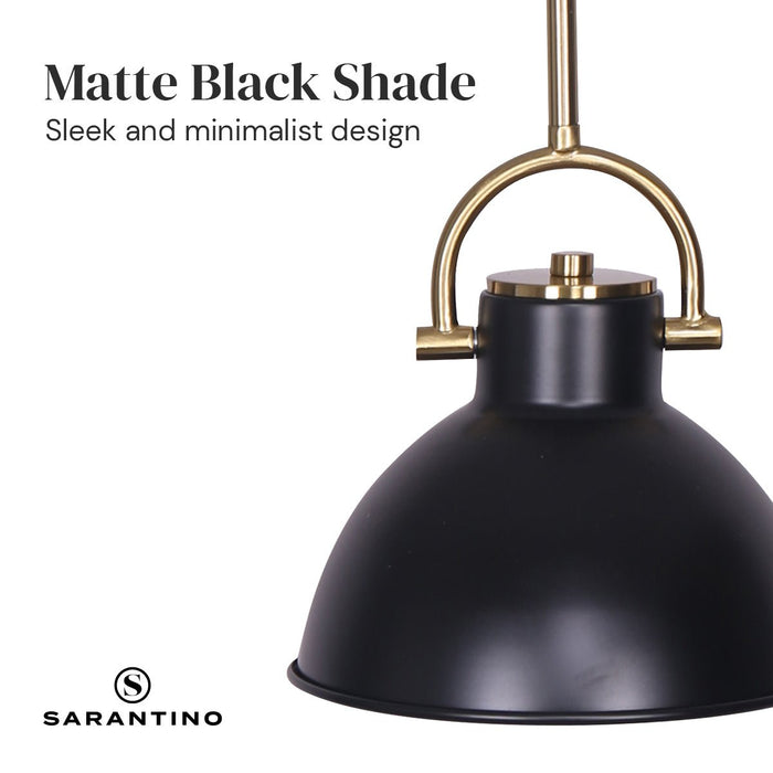 Sarantino Black and Gold Pendant Light-Home & Garden > Lighting-Koala Lamps and Lighting