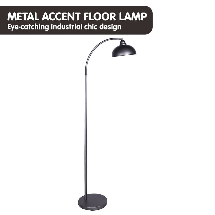 Sarantino Dark Grey Floor Lamp Industrial Chic Adjustable Angle-Home & Garden > Lighting-Koala Lamps and Lighting