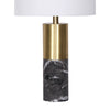 Sarantino Metal and Marble Table Lamp in Black-Home & Garden > Lighting-Koala Lamps and Lighting