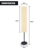 Sarantino Metal Floor Lamp with White Paper Wrinkle Shade Light Stand-Home & Garden > Lighting-Koala Lamps and Lighting
