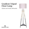Sarantino Metal Tripod Electric Floor Lamp Gradient Finish-Home & Garden > Lighting-Koala Lamps and Lighting