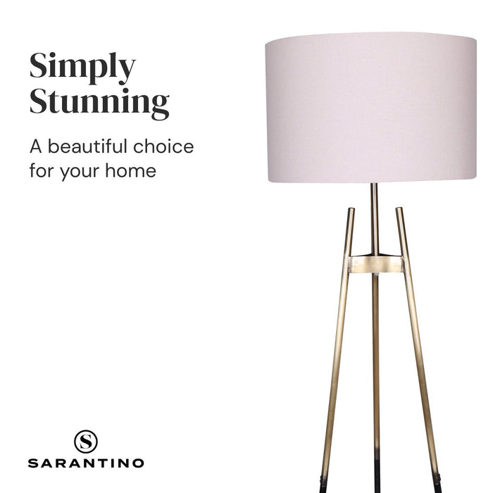 Sarantino Metal Tripod Electric Floor Lamp Gradient Finish-Home & Garden > Lighting-Koala Lamps and Lighting