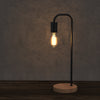 BROOK Nordic Style Stylish Table lamp with wood Base E27 Black White-Table Light-Dropli