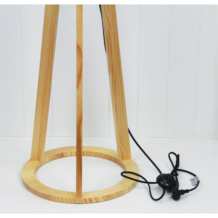 Stabb 1 Light Floor Timber Tripod Lamp Base - OL93283NAT-Floor Lamps-Oriel Lighting