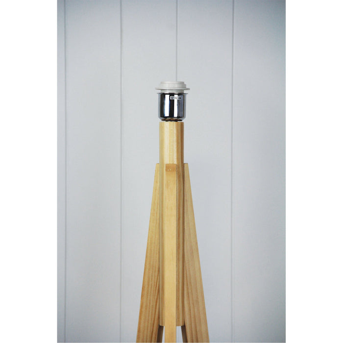 Stabb 1 Light Floor Timber Tripod Lamp Base - OL93283NAT-Floor Lamps-Oriel Lighting