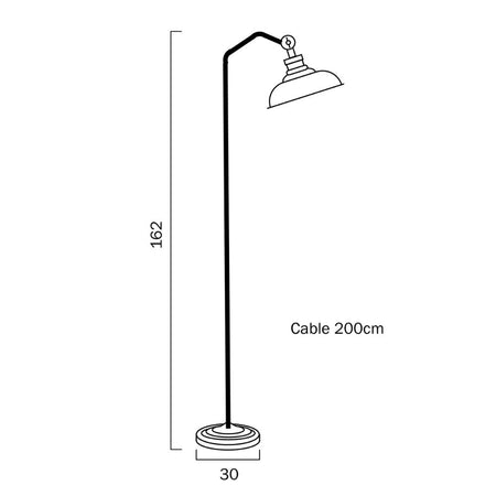 Telbix HERTEL - 25W Floor Lamp Telbix, FLOOR LAMPS, telbix-hertel-25w-floor-lamp
