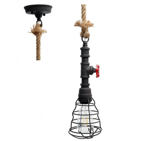 Vantage Pipe Pendant Light - Rusty-Home & Garden > Lighting-Koala Lamps and Lighting