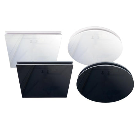 Ventair AIRBUS-150-GLASS - Round/Square Exhaust Fan - Black Or White Glass Panel Fascia-FANS-Ventair