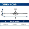 Ventair ROYALE-II - 4 Blade 1320mm 52" AC Ceiling Fan With 18W LED Light-FANS-Ventair