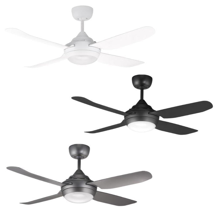 Ventair SPINIKA-52-LIGHT - 4 Blade 1300mm 52" AC Ceiling Fan With 20W Colour Changeable LED Light-FANS-Ventair