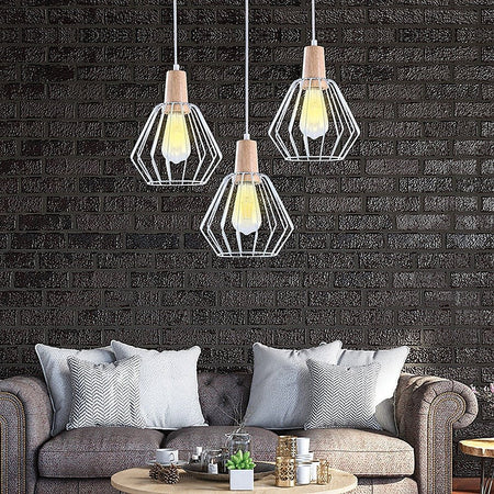 Wood Pendant Light Bar White Lamp Kitchen Modern Ceiling Lighting-Home & Garden > Lighting-Koala Lamps and Lighting